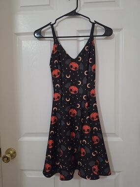 Blackmilk Black and Orange Halloween Pumpkin Dress